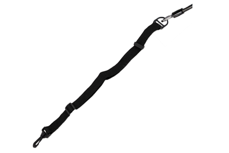 Black webbing strap with transparent background