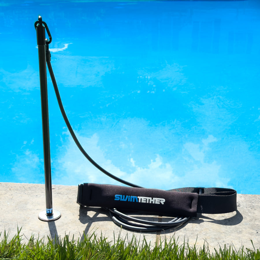 Pool Tether Swim Tether - Endless Swim and Row Exercise in pools and swim spas